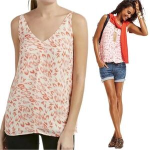 Cabi Flirty Coral Animal Print Sleeveless Cami Tank Size XS